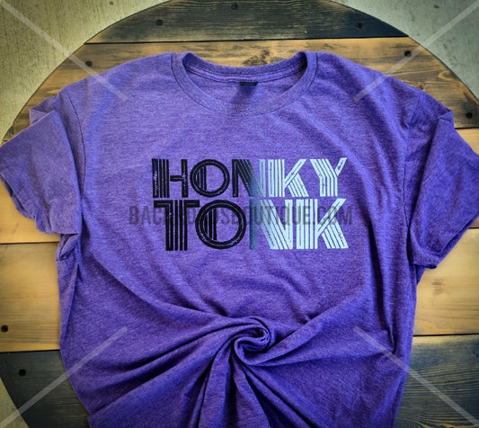 Honky Tonk Gradient Screen Print Transfer - 5 x 10.5 Inches