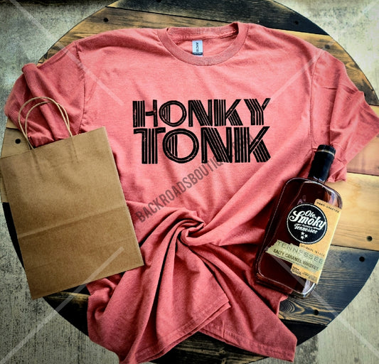 Honky Tonk Screen Print Transfer - 5 x 10.5 Inches