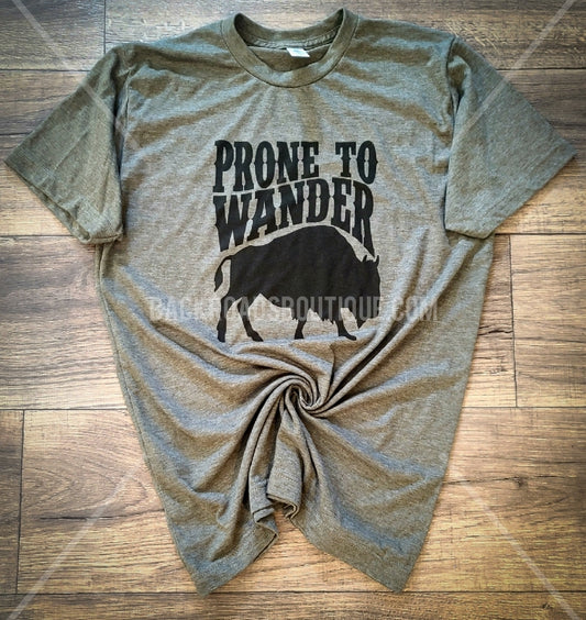 Prone To Wander Screen Print Transfer - 8 x 10 Inches - Also Available In Our Youth Size Section -